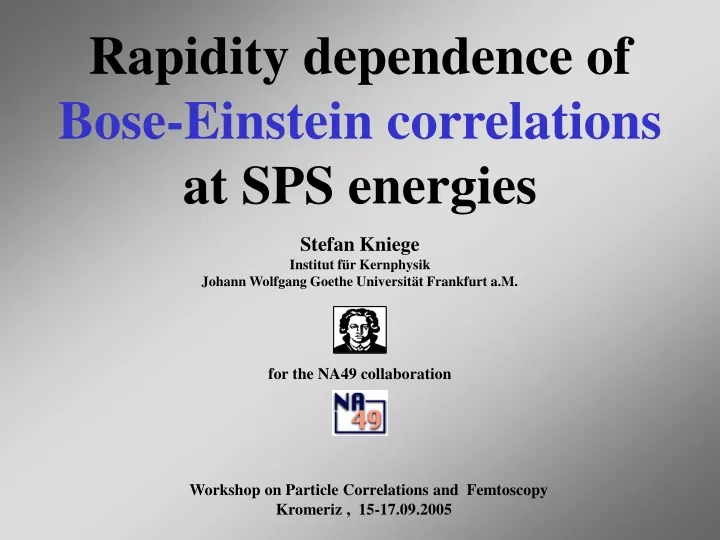rapidity dependence of bose einstein correlations