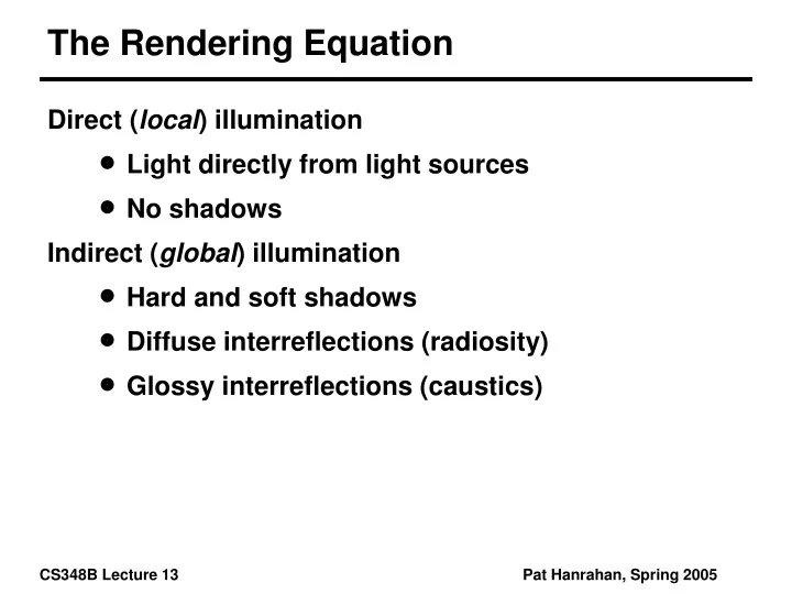 the rendering equation