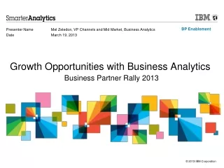 Growth Opportunities with Business Analytics Business Partner Rally 2013