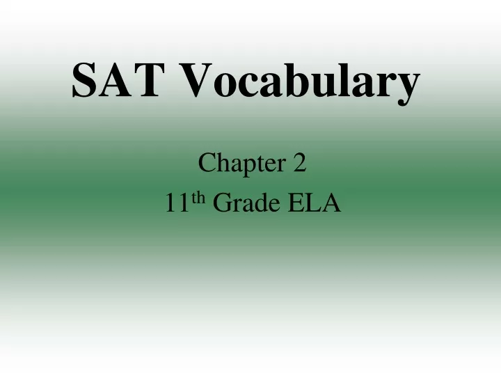 sat vocabulary