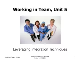 Working in Team, Unit 5