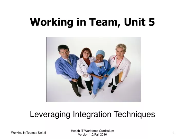 working in team unit 5
