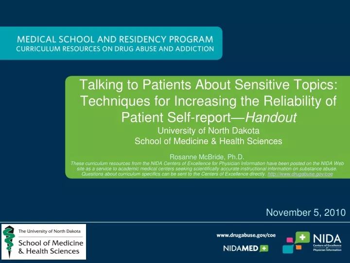 talking to patients about sensitive topics