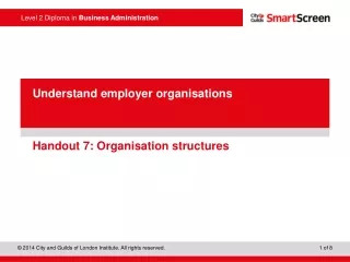 Handout 7: Organisation structures