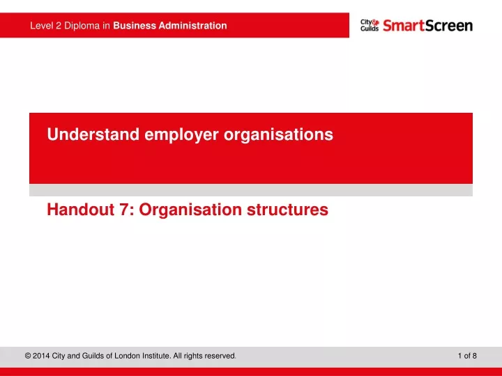 handout 7 organisation structures