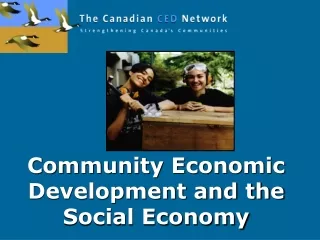 Community Economic Development and the Social Economy