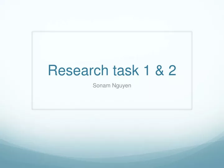 research task 1 2