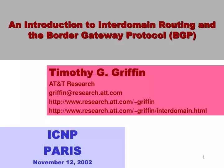 an introduction to interdomain routing and the border gateway protocol bgp