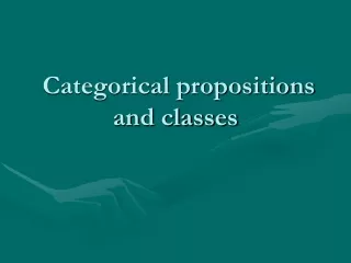 Categorical propositions and classes