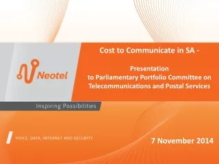 Cost to Communicate in SA - Presentation
