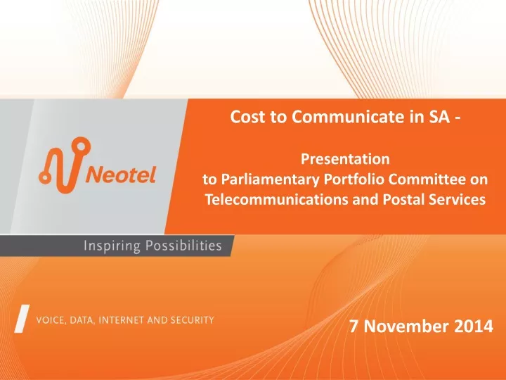 cost to communicate in sa presentation