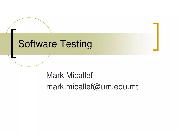 software testing