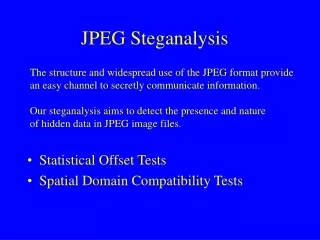 JPEG Steganalysis