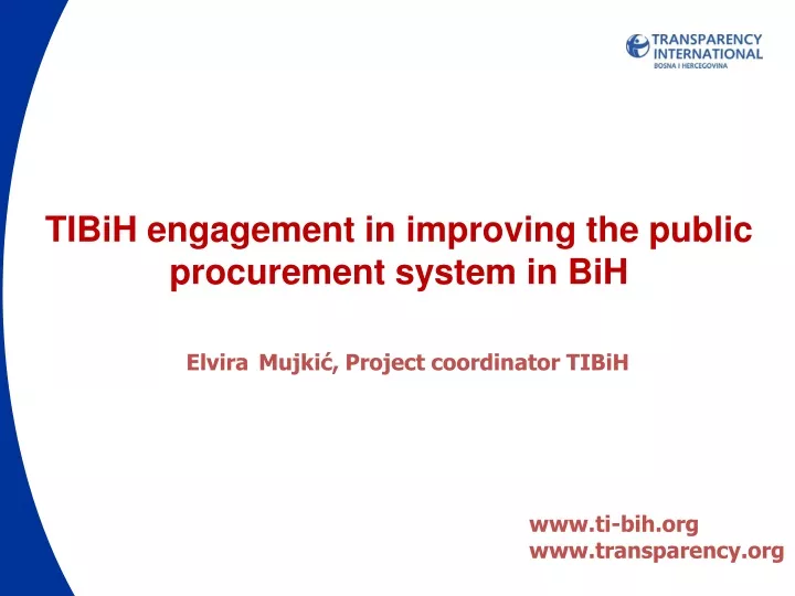 tibih engagement in improving the public