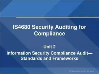 IS4680 Security Auditing for Compliance Unit 2