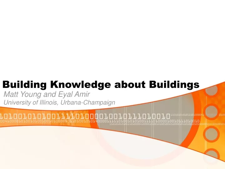 building knowledge about buildings