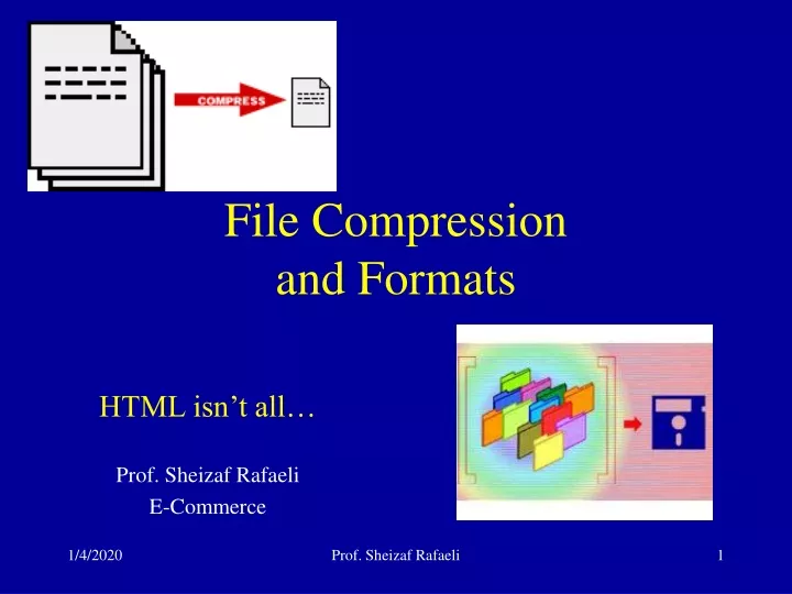 file compression and formats