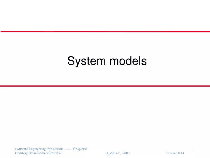 system models