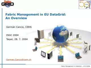 Fabric Management in EU DataGrid: An Overview