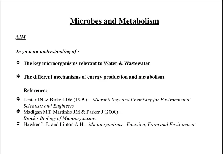 microbes and metabolism