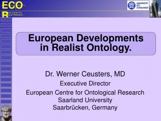 European Developments in Realist Ontology.