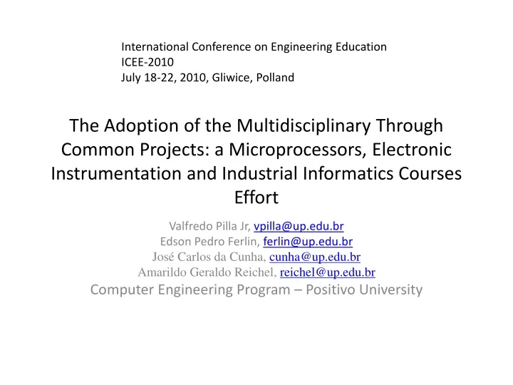international conference on engineering education