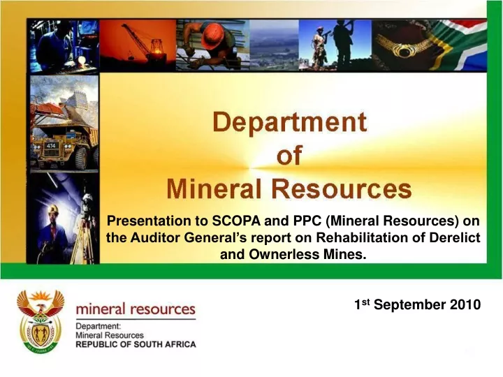 presentation to scopa and ppc mineral resources