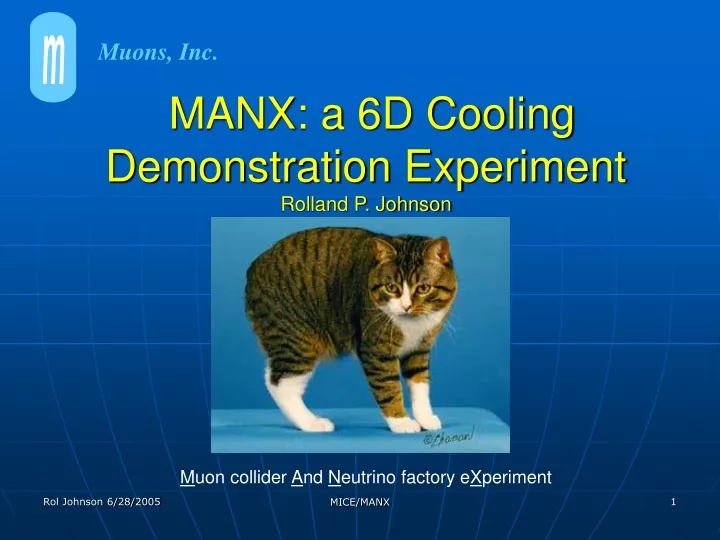 manx a 6d cooling demonstration experiment rolland p johnson