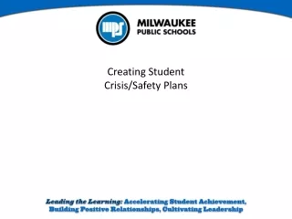 Creating Student Crisis/Safety Plans