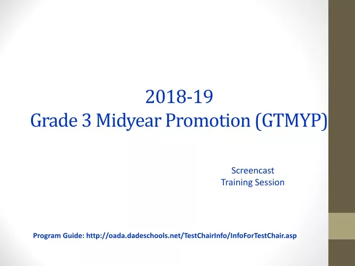 2018 19 grade 3 midyear promotion gtmyp