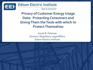 Aryeh B. Fishman Director, Regulatory Legal Affairs Edison Electric Institute
