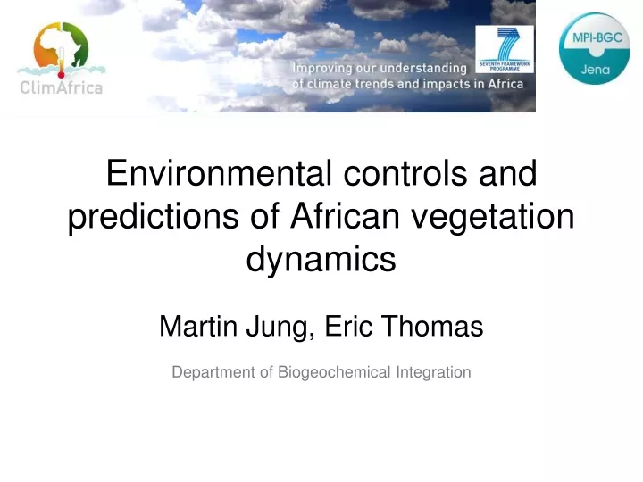 environmental controls and predictions of african vegetation dynamics