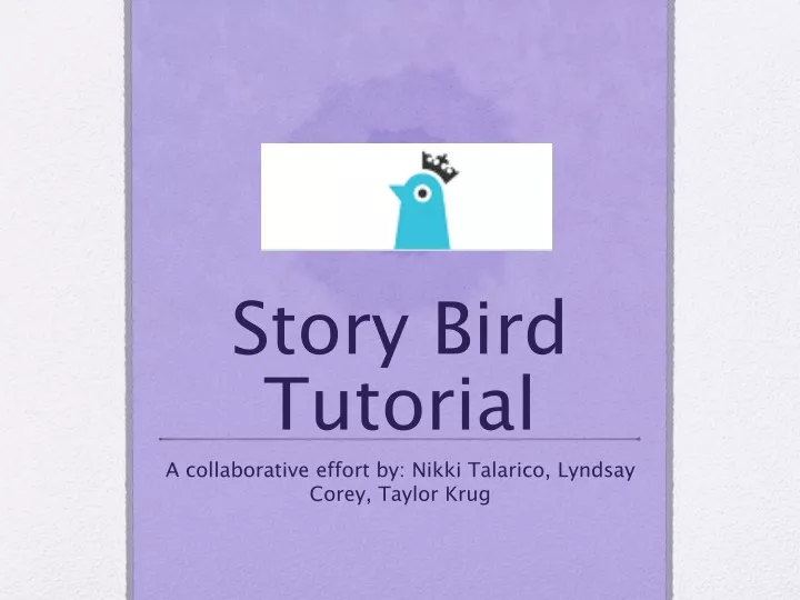 story bird tutorial