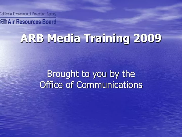 arb media training 2009