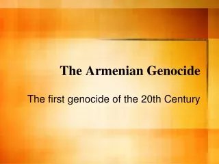 The Armenian Genocide