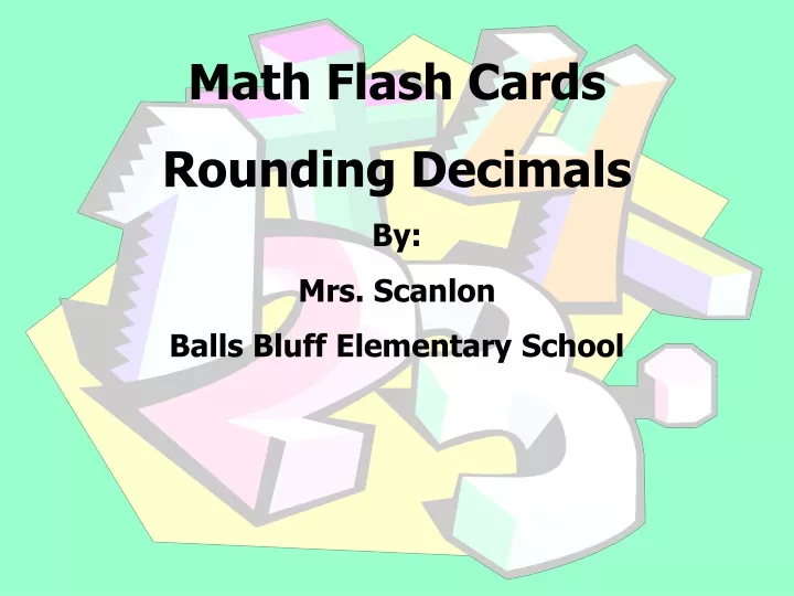 math flash cards rounding decimals by mrs scanlon