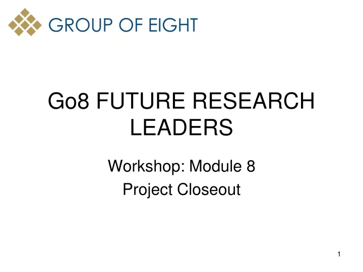go8 future research leaders