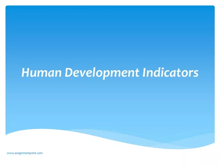 human development indicators