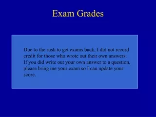 Exam Grades