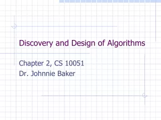 Discovery and Design of Algorithms