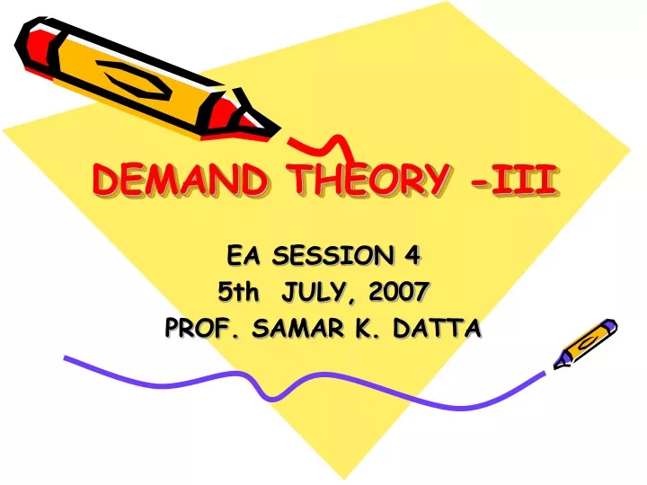 demand theory iii
