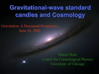 Gravitational-wave standard candles and Cosmology