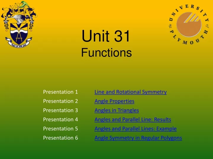unit 31 functions