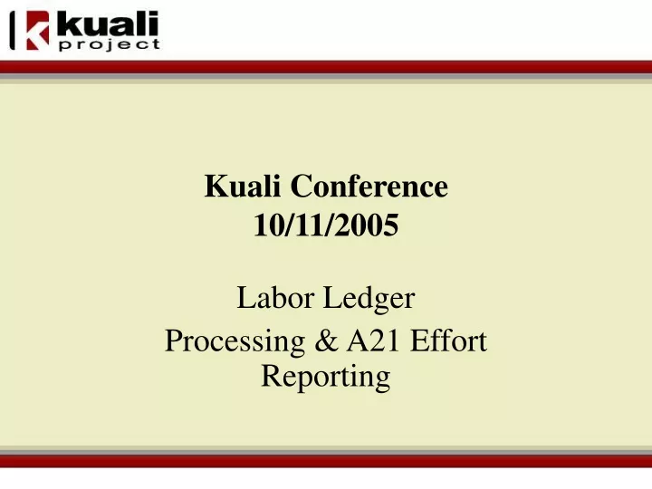 kuali conference 10 11 2005