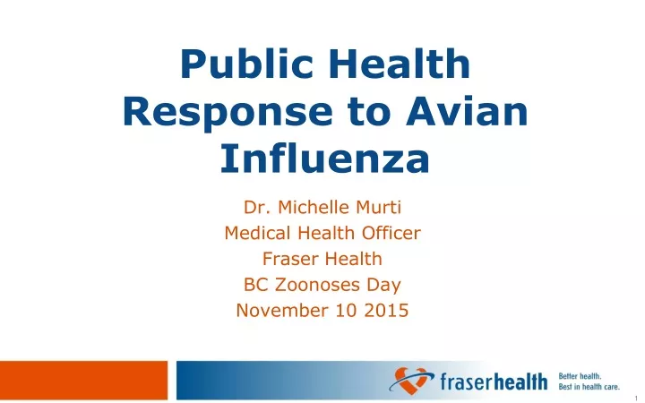 public health response to avian influenza