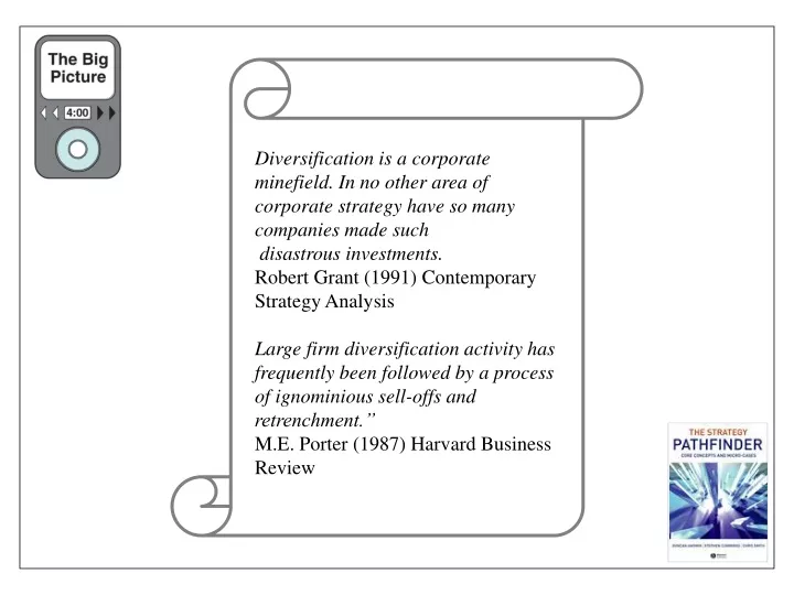 diversification is a corporate minefield