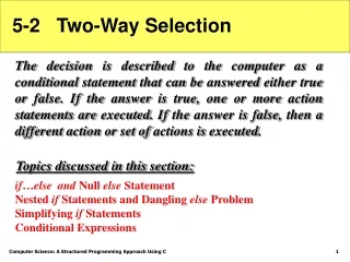 5-2   Two-Way Selection