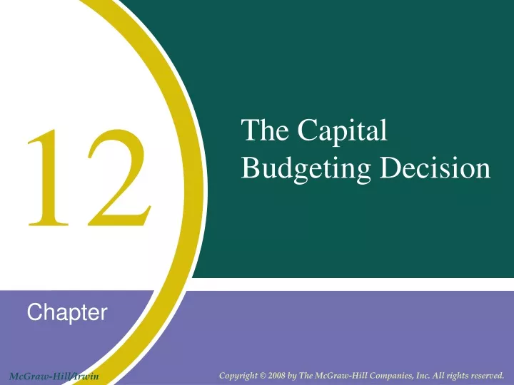 the capital budgeting decision