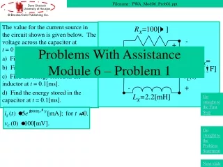 Problems With Assistance Module 6 – Problem 1