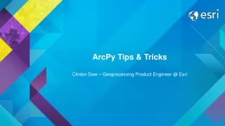 ArcPy Tips &amp; Tricks